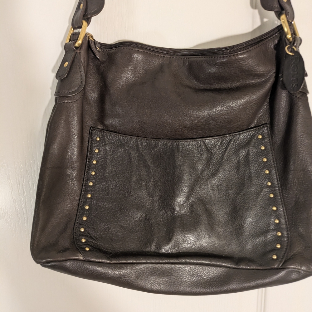 Rolfs Black Leather Shoulder Bag